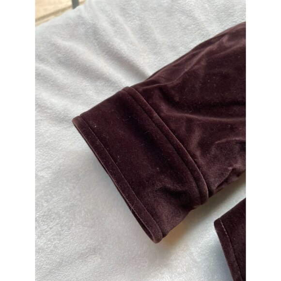 St. John Sport By Marie Gray Velvet Zip-Up Jacket With Gold Zippers & Pockets - - Picture 8 of 12